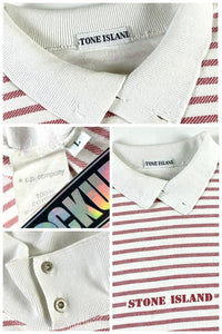 Stone Island 1980's Striped Spellout T-Shirt [L]