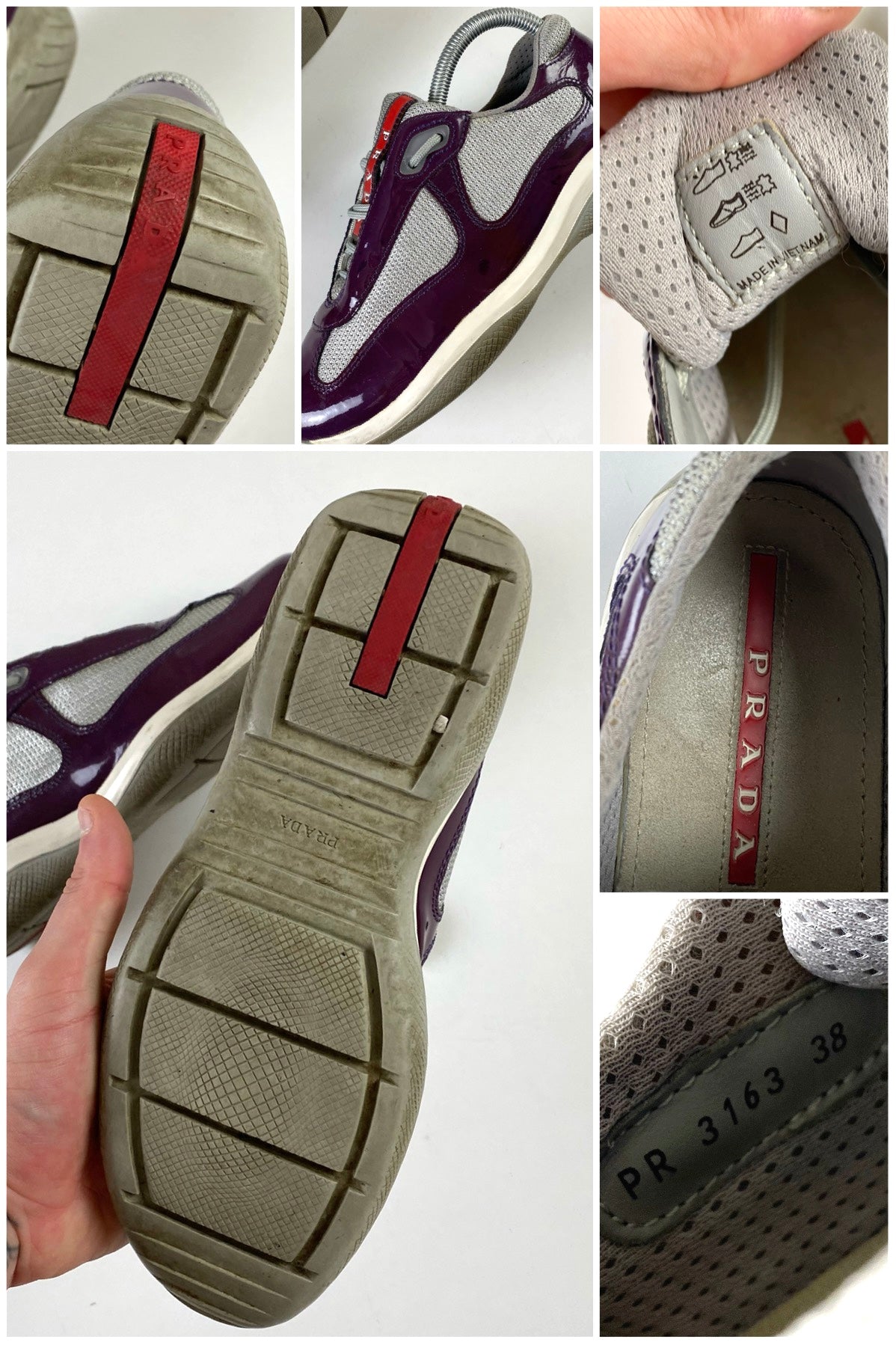 Prada Sport America Cups Patent Leather Sneaker [UK6]