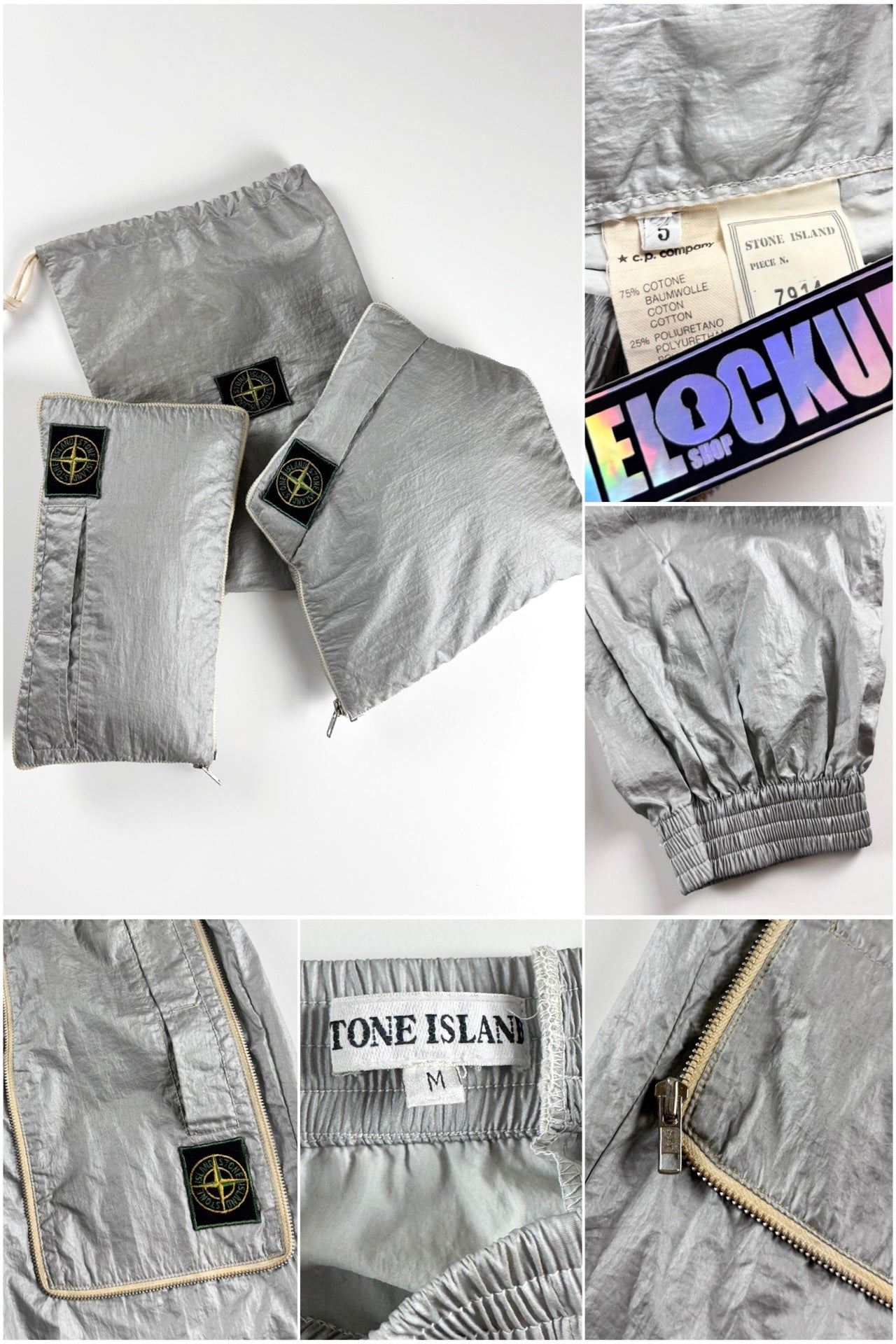 Stone Island SS 1986 Nylon Steel Packable Jacket & Trouser Set [L]