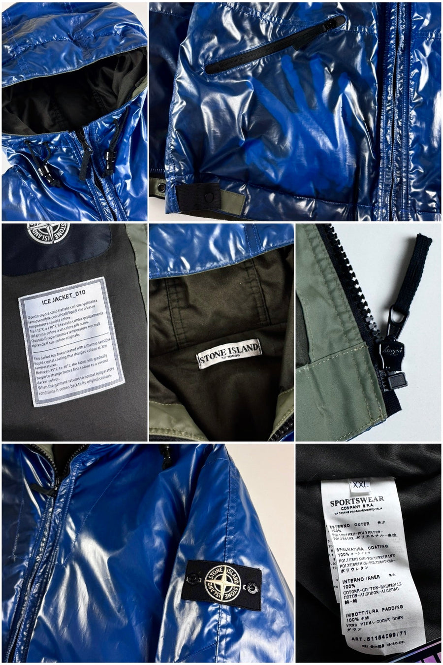 Stone Island AW 2010 Heat Reactive Special Process Puffer Jacket [XXL]