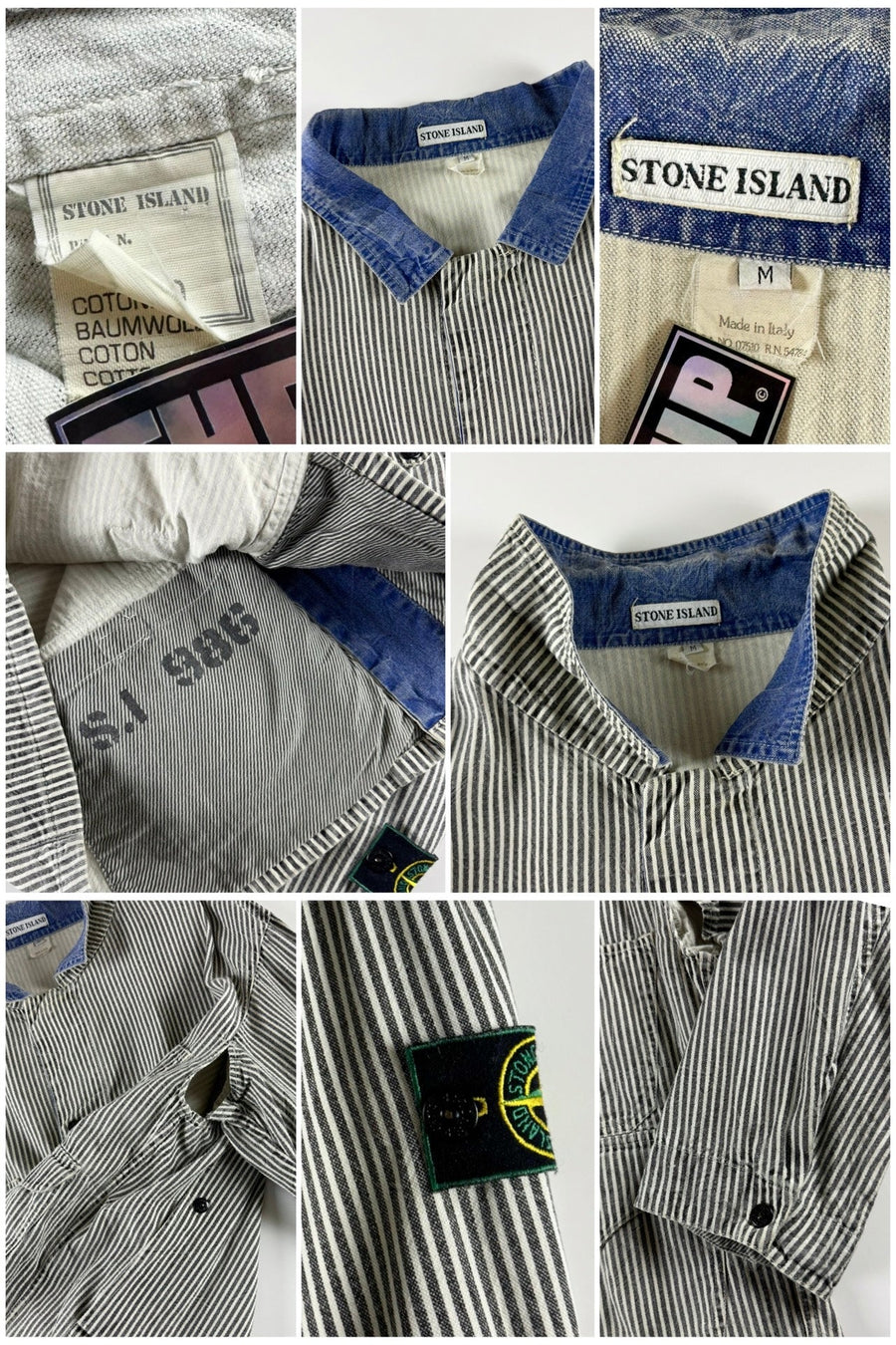 Stone Island SS 1986 Pigment Dyed Striped Carpenter Jacket [M]