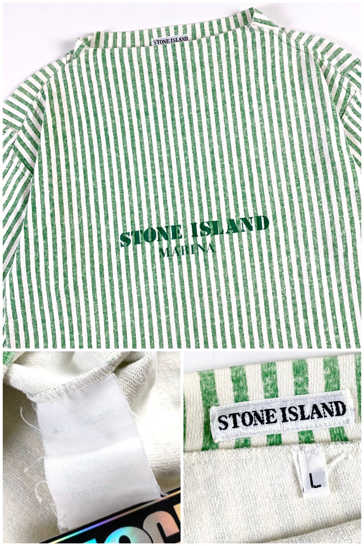 Stone Island 1985 Vertical Striped Marina T-Shirt [L]