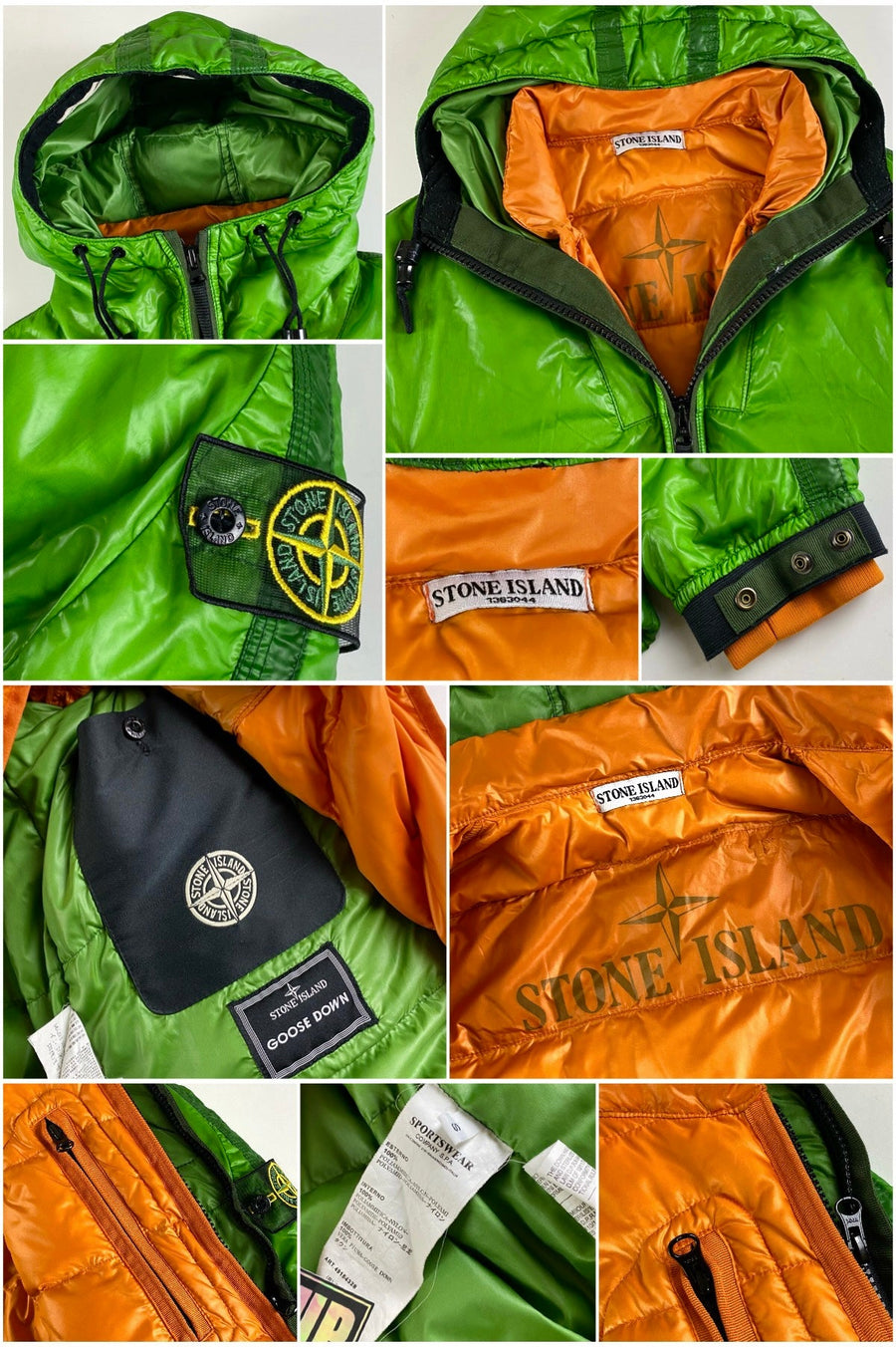 Stone Island 2008 Goose Down Mesh Badge Puffer Jacket [S]