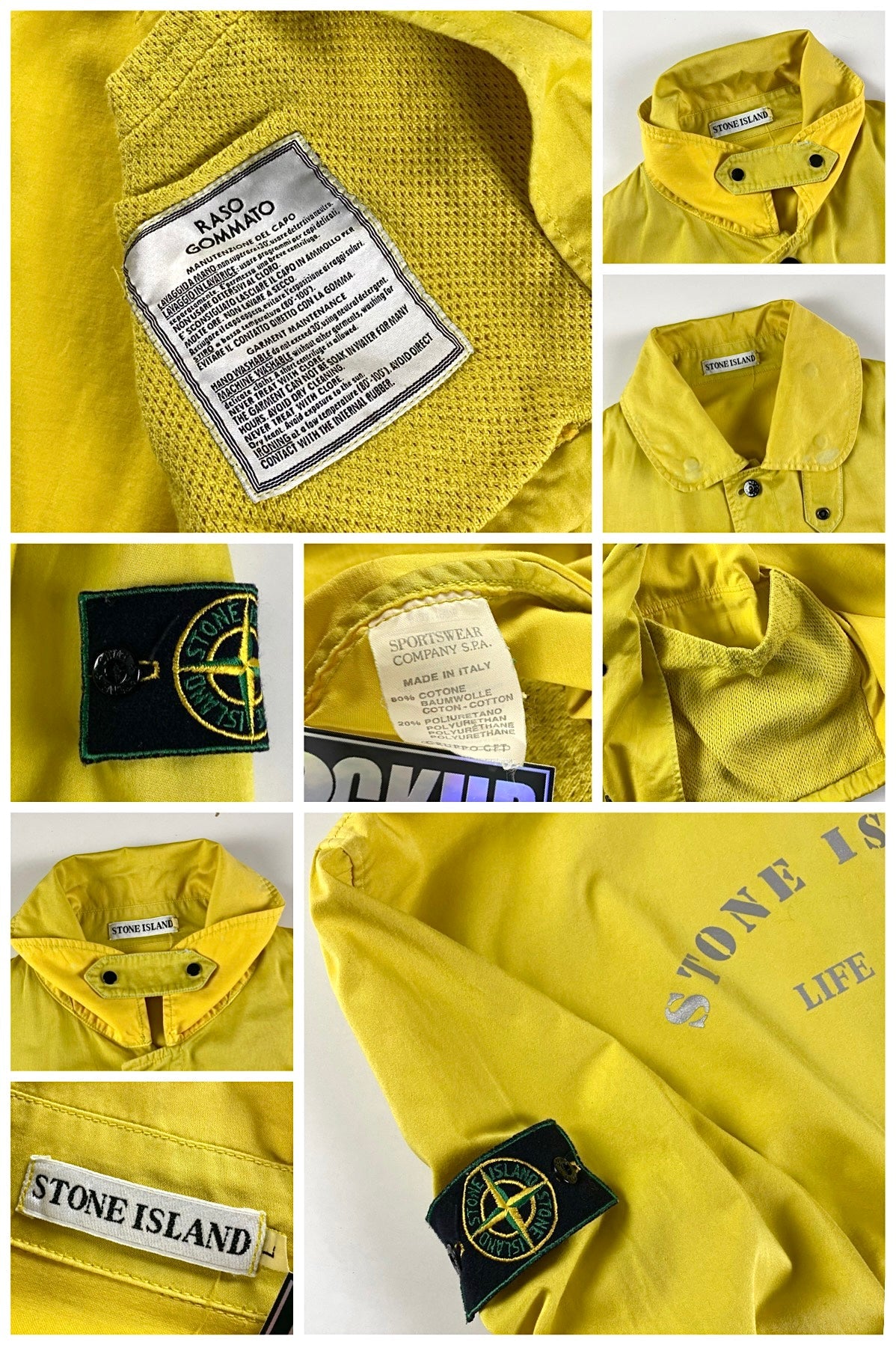 Stone Island 1993 "Life Safer" Raso Gommato Jacket [L]