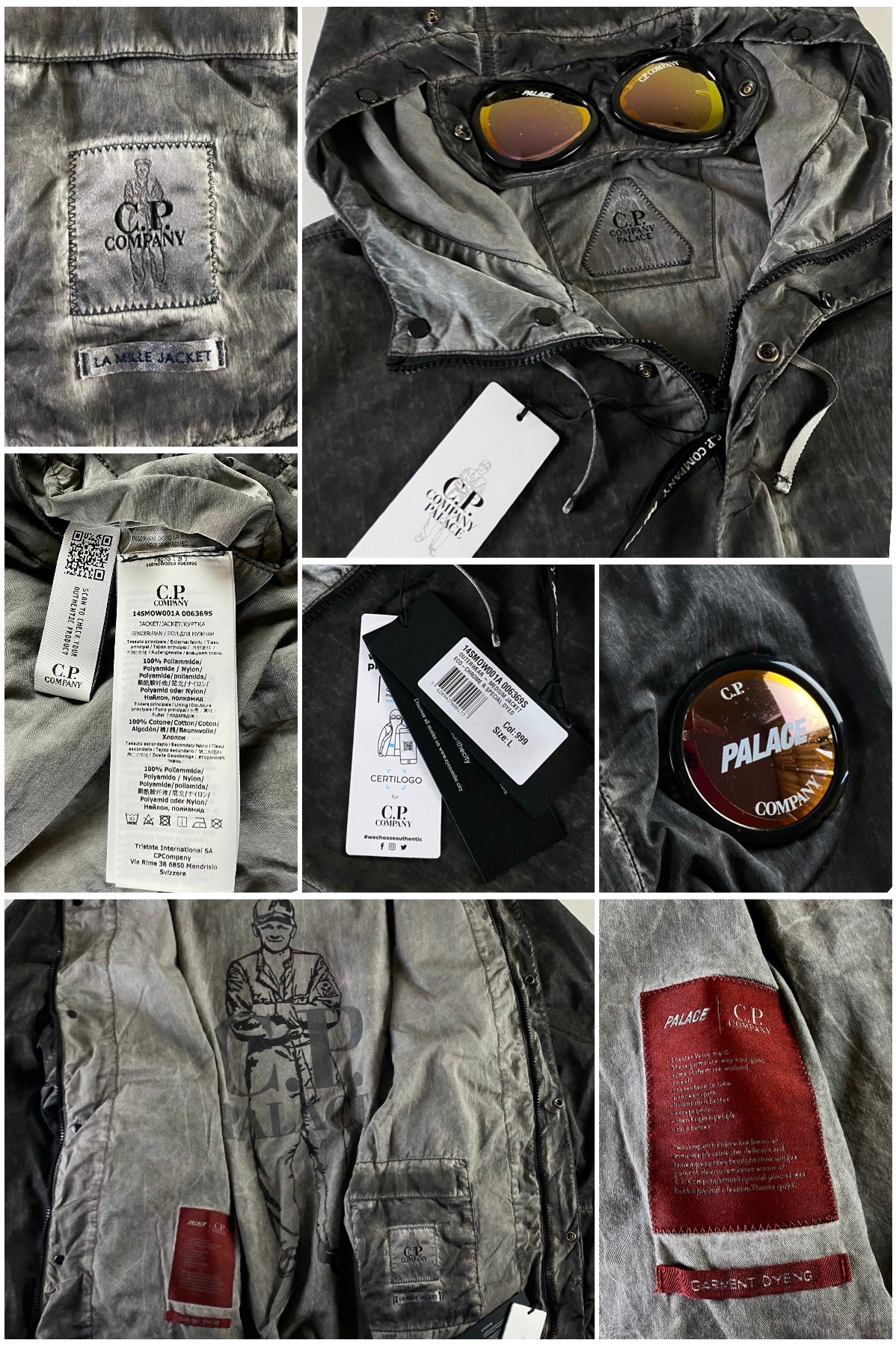 C.P. Company x Palace 2022 AW La Milie Goggle Jacket [L]
