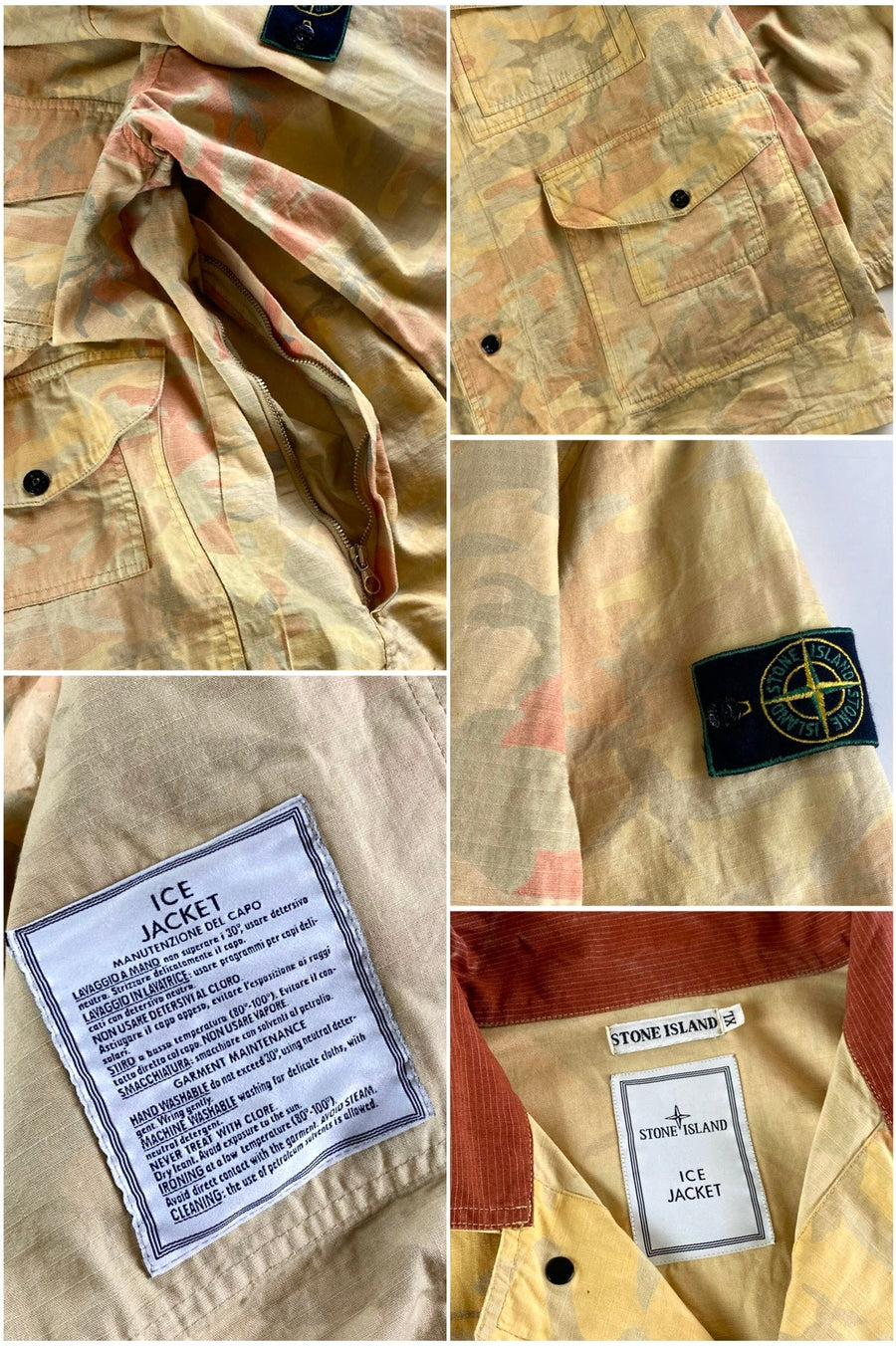 Stone Island 1989 SS Ice Camo Carpenter Jacket [XL]