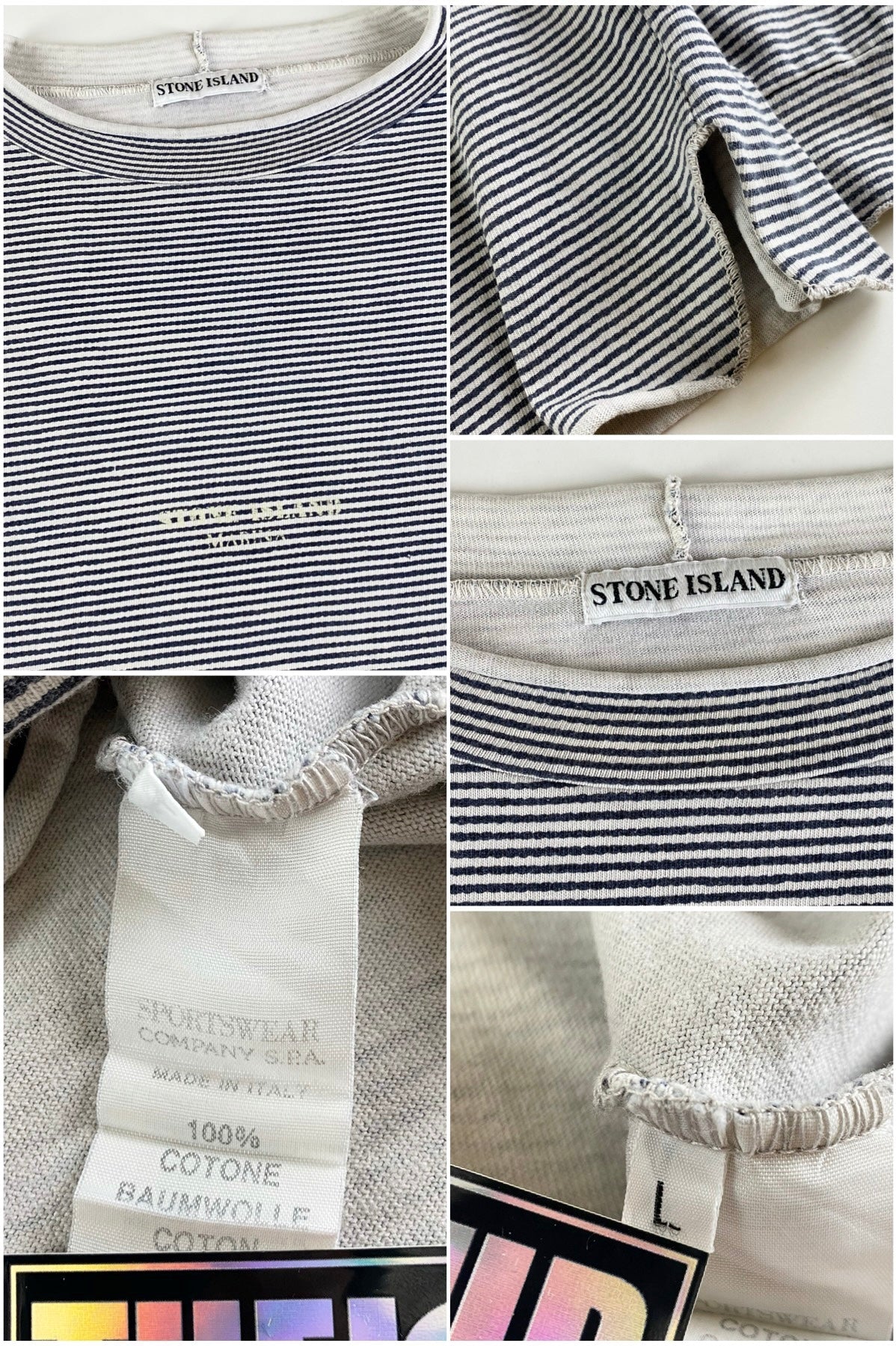 Stone Island Early 1990's Marina Long Sleeve [L]