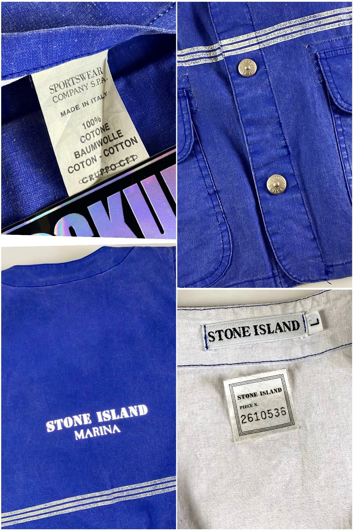 Stone Island Early 1990's Marina Reflective Hunting Vest [L]