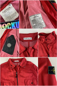 Stone Island 1999 SS Raso Gommato Zip Up Overshirt [L]