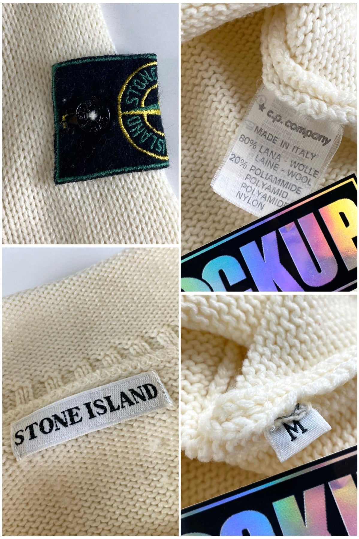 Stone Island 1980's Mock Neck Knitted Sweater [M]