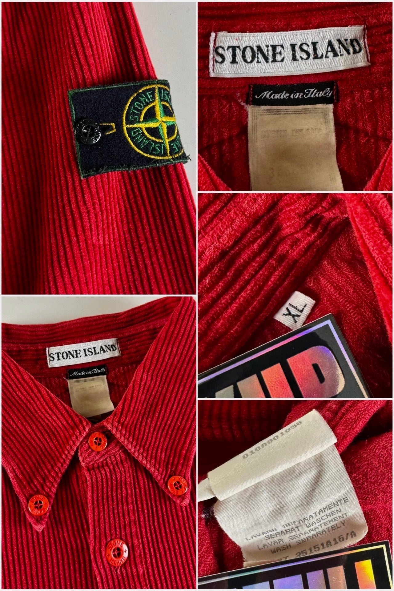 Stone Island 1996 Jumbo Corduroy Casual Shirt [XL]
