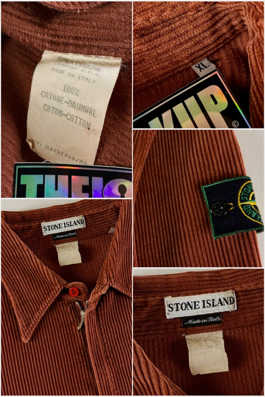 Stone Island 1995 Pullover Jumbo Corduroy Casual Shirt [XL]