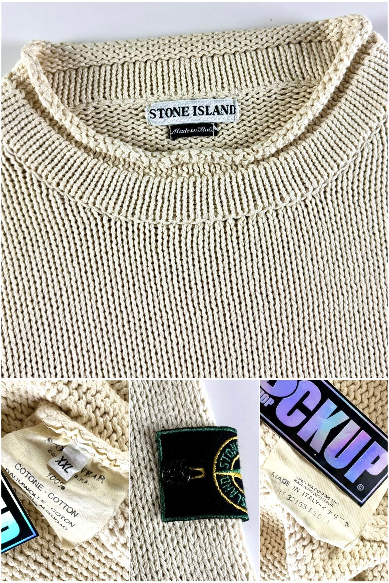 Stone Island 1999 Cable Knitted Sweater [XXL]