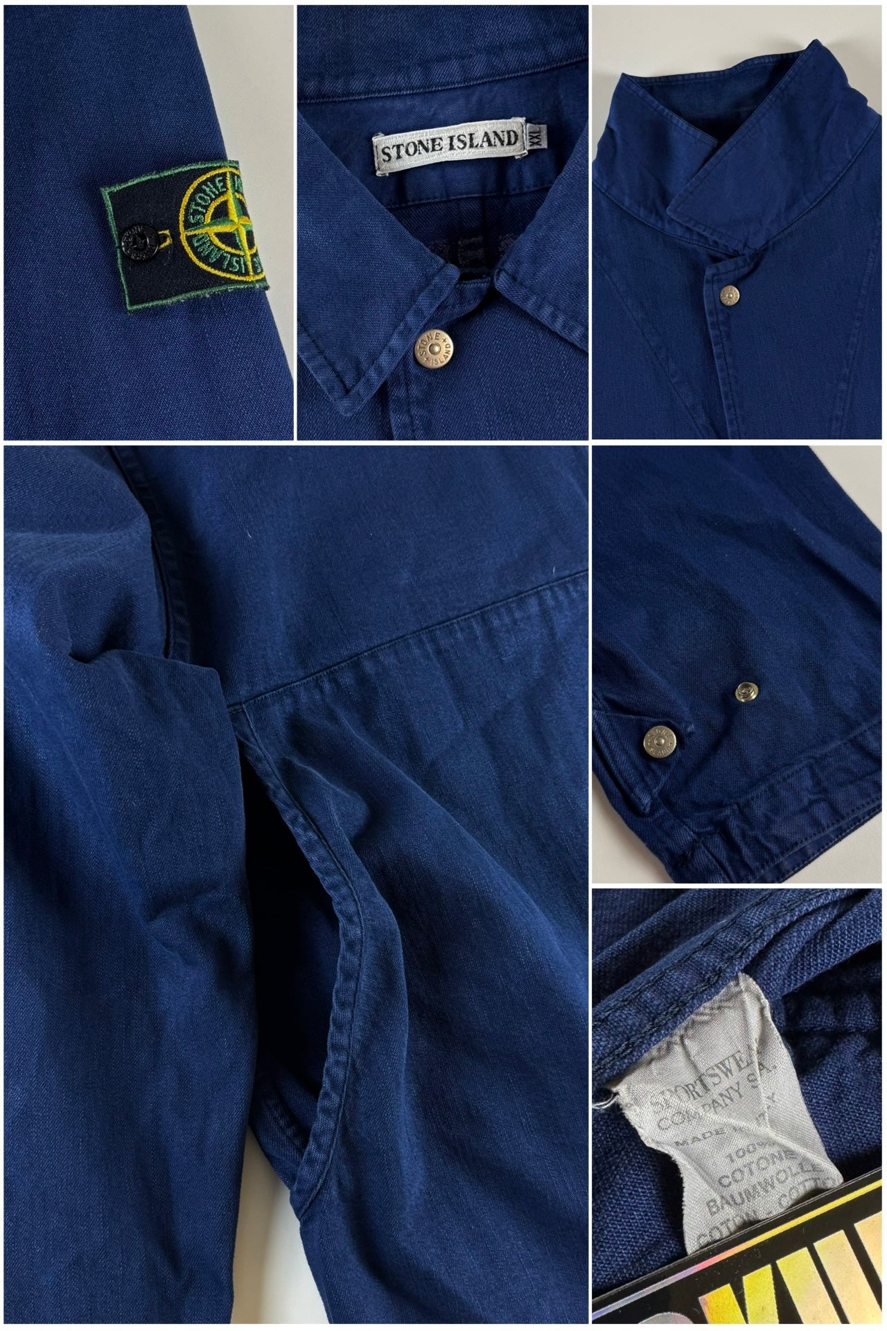 Stone Island 1990's Denim Carpenter Jacket [XXL]