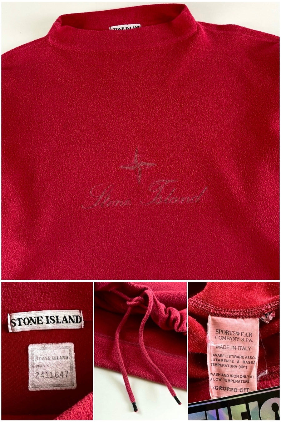 Stone Island 1993 Script Logo Fleece Sweater [XL]