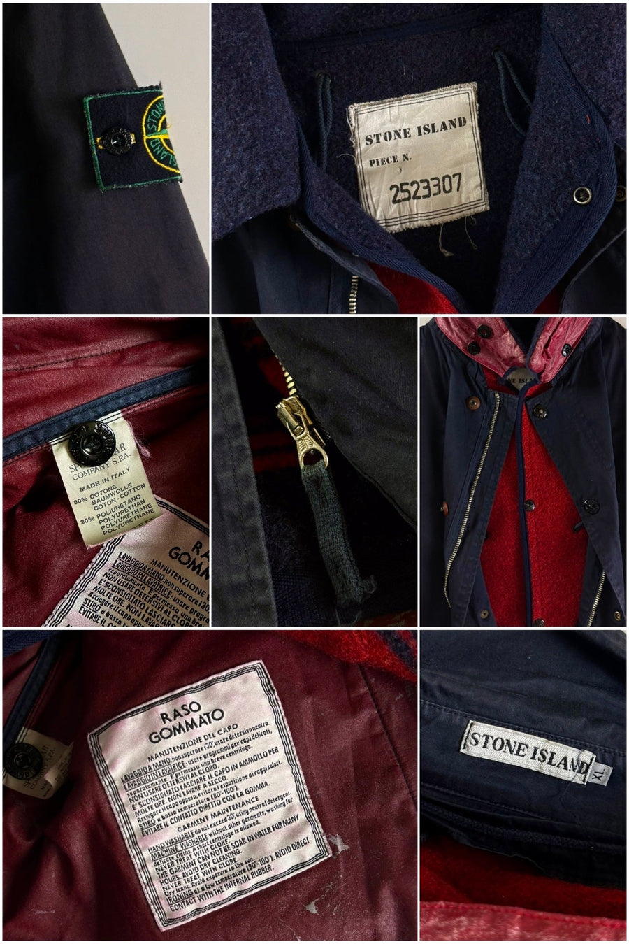 Stone Island 1990 Raso Gommato Lined Jacket [XL]