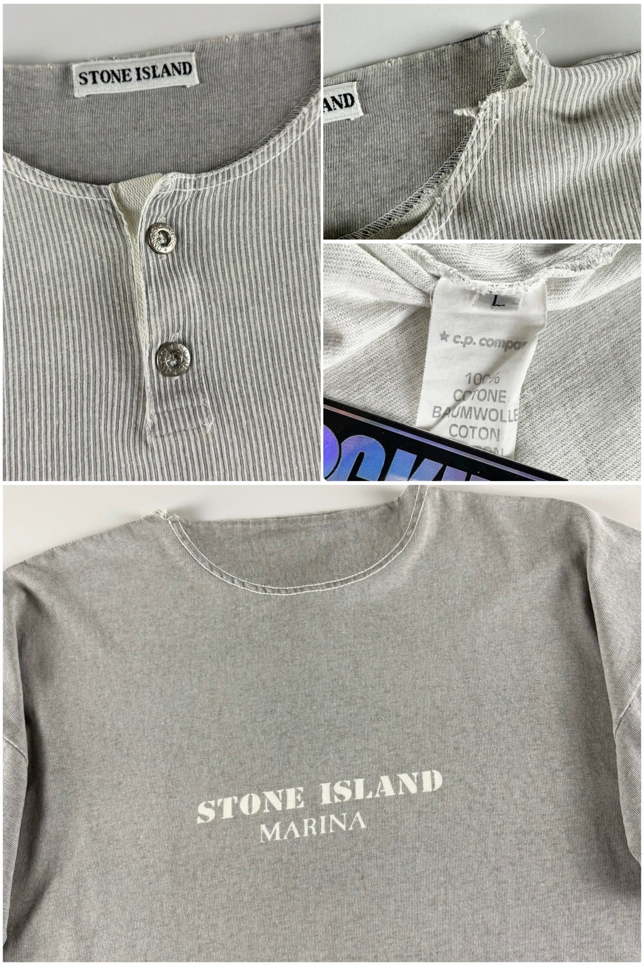 Stone Island 1980's Marina Striped T-Shirt [L]