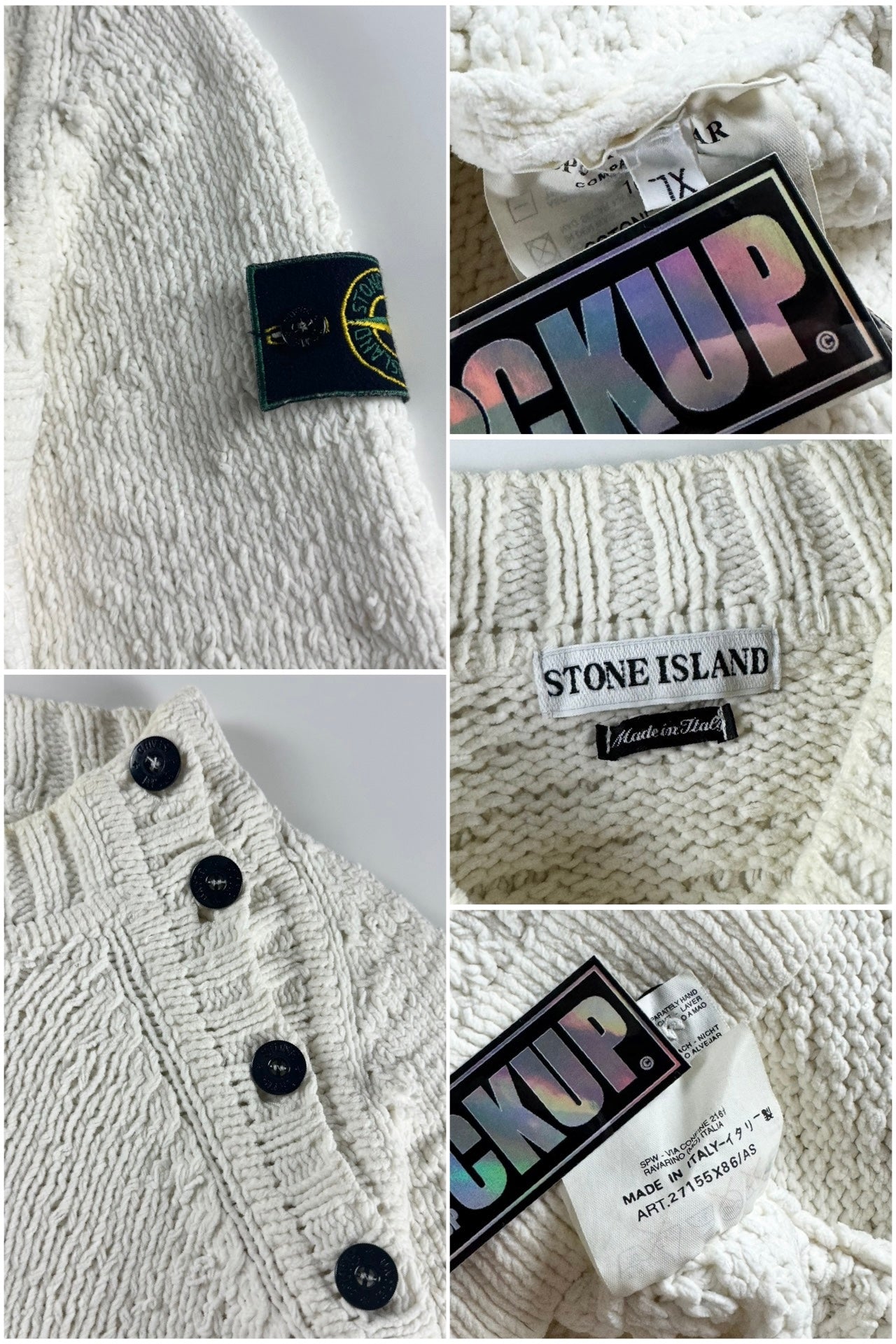 Stone Island AW 1997 Cable Knitted Sweater [XL]