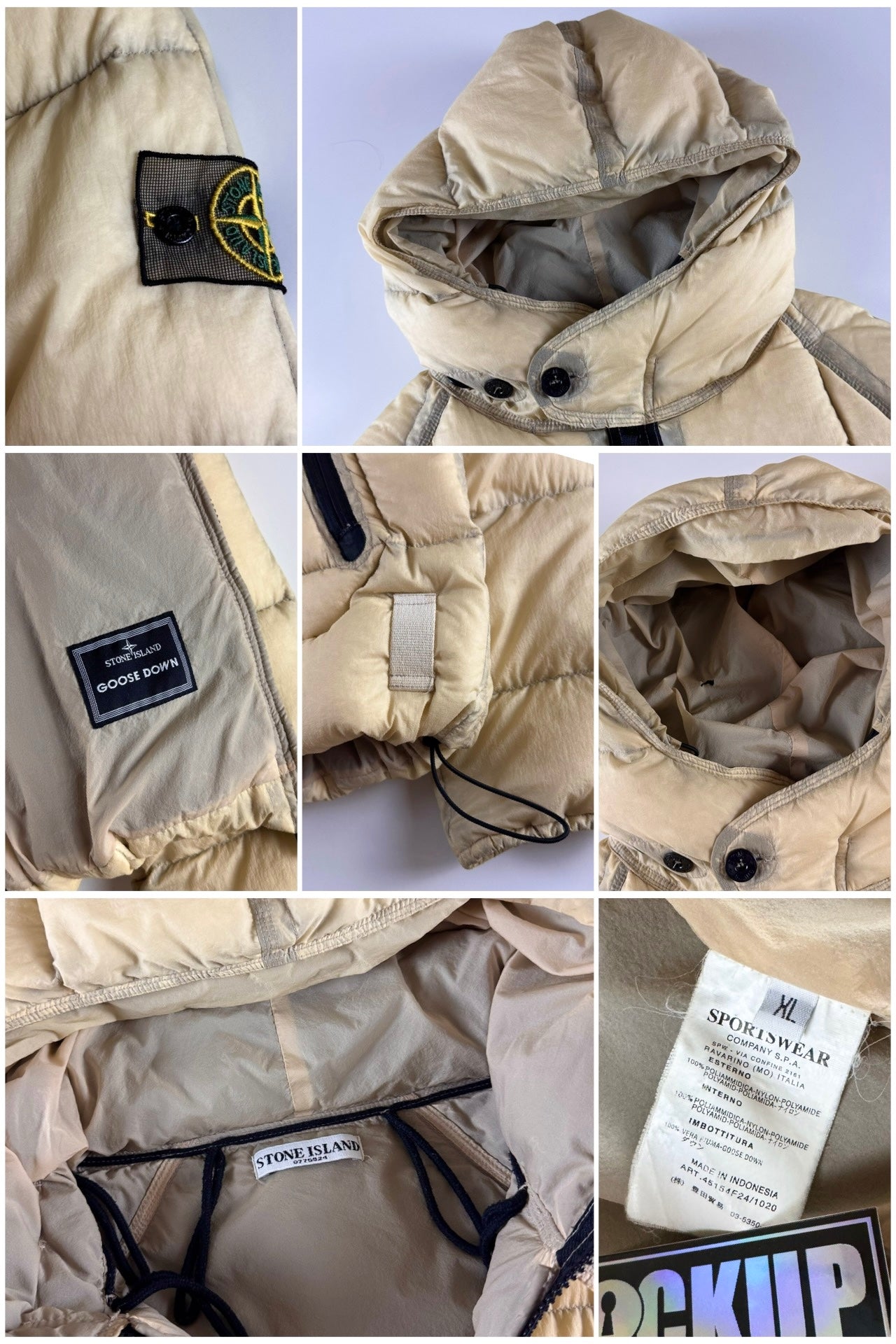 Stone Island AW 2006 Opaque Nylon Tela Goose Down Jacket [XL]
