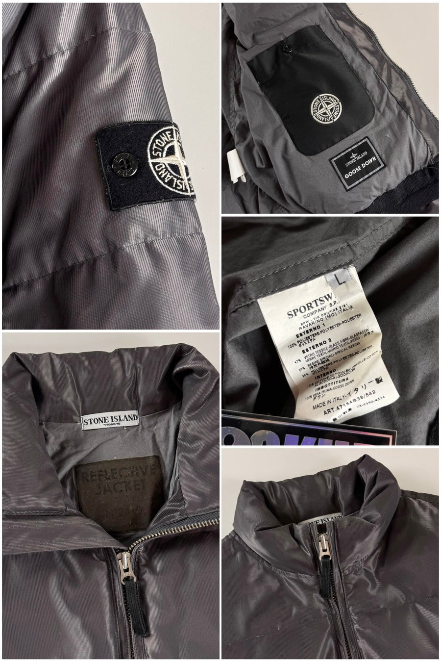 Stone Island AW 2007 Reflective Puffer Jacket [L]