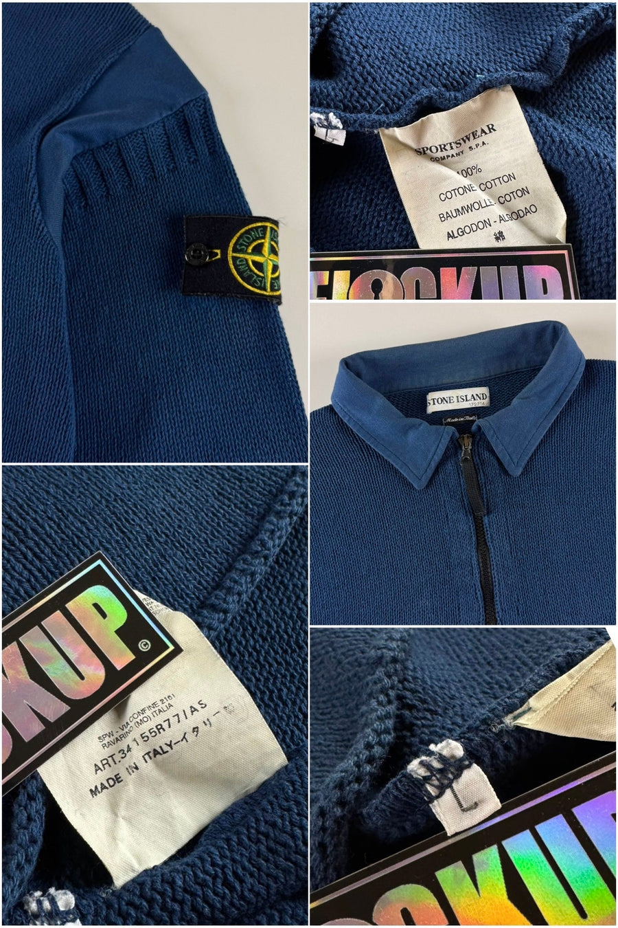 Stone Island SS 2001 1/4 Zip Pullover Sweater [L]