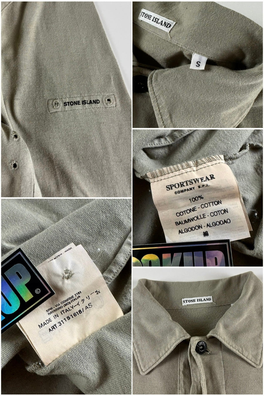 Stone Island AW 1999 Pullover Spellout Shirt [S]