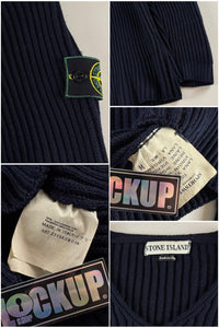 Stone Island AW 1997 V-Neck RIbbed Sweater [M]