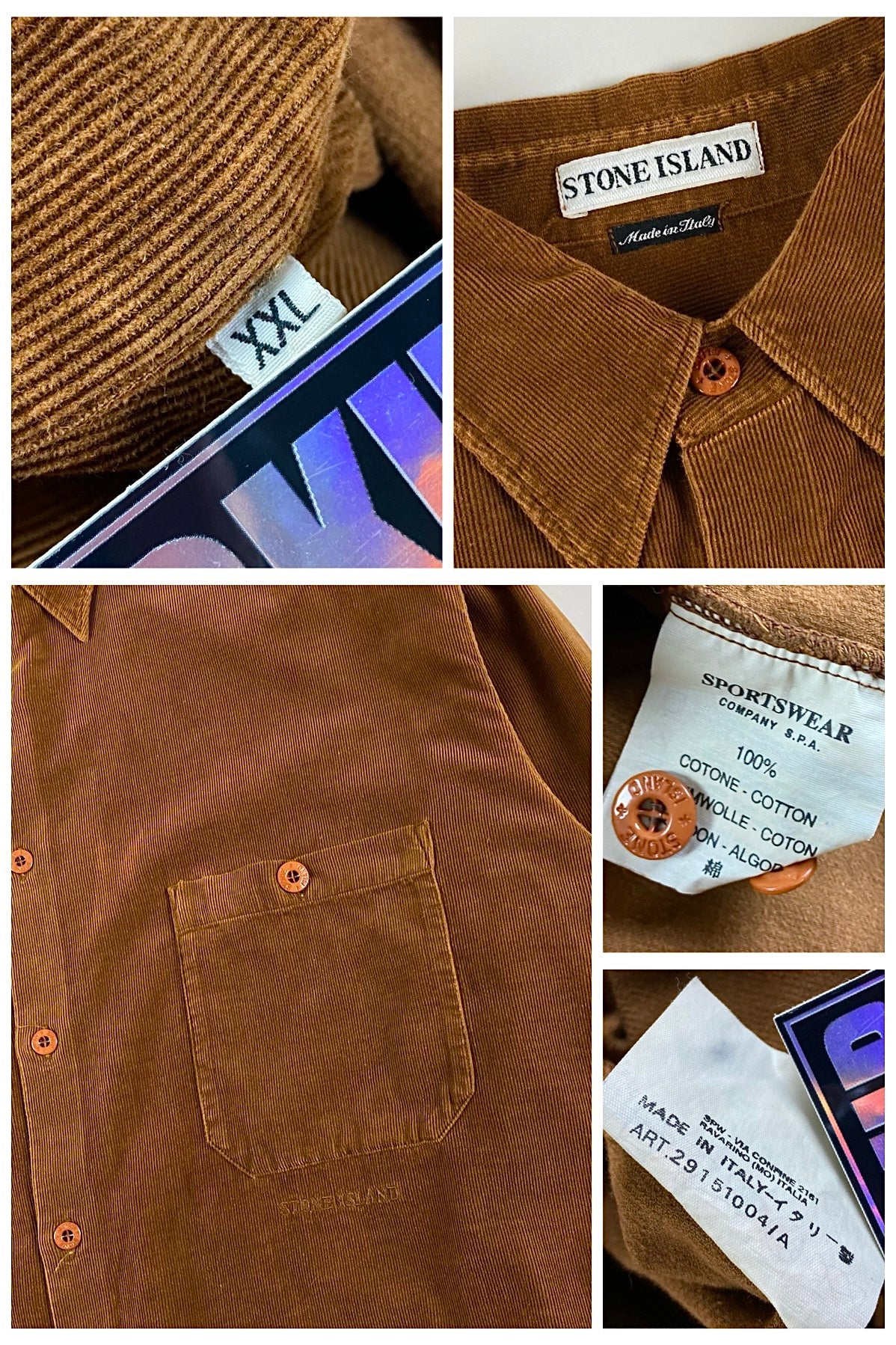 Stone Island 1998 Corduroy Casual Shirt [XXL]