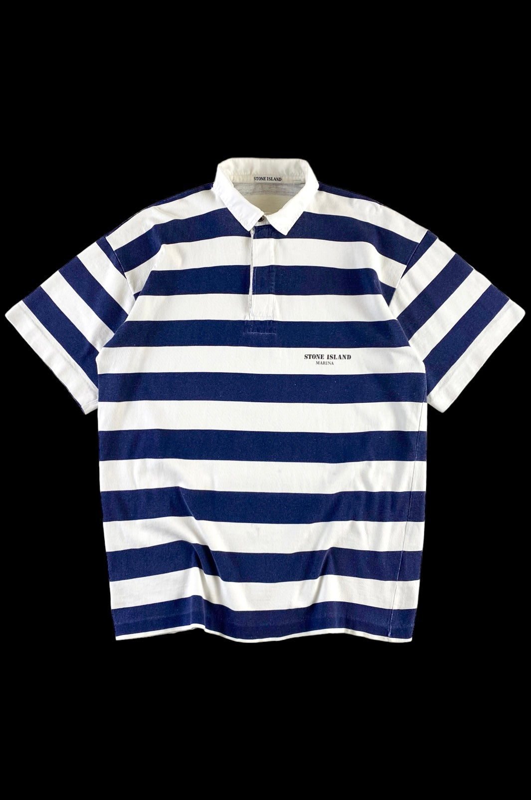 Stone Island 1980's Marina Striped Polo Shirt [XL]