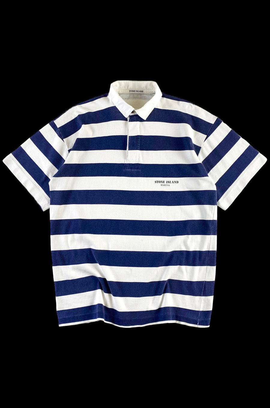 Stone Island 1980's Marina Striped Polo Shirt [XL]