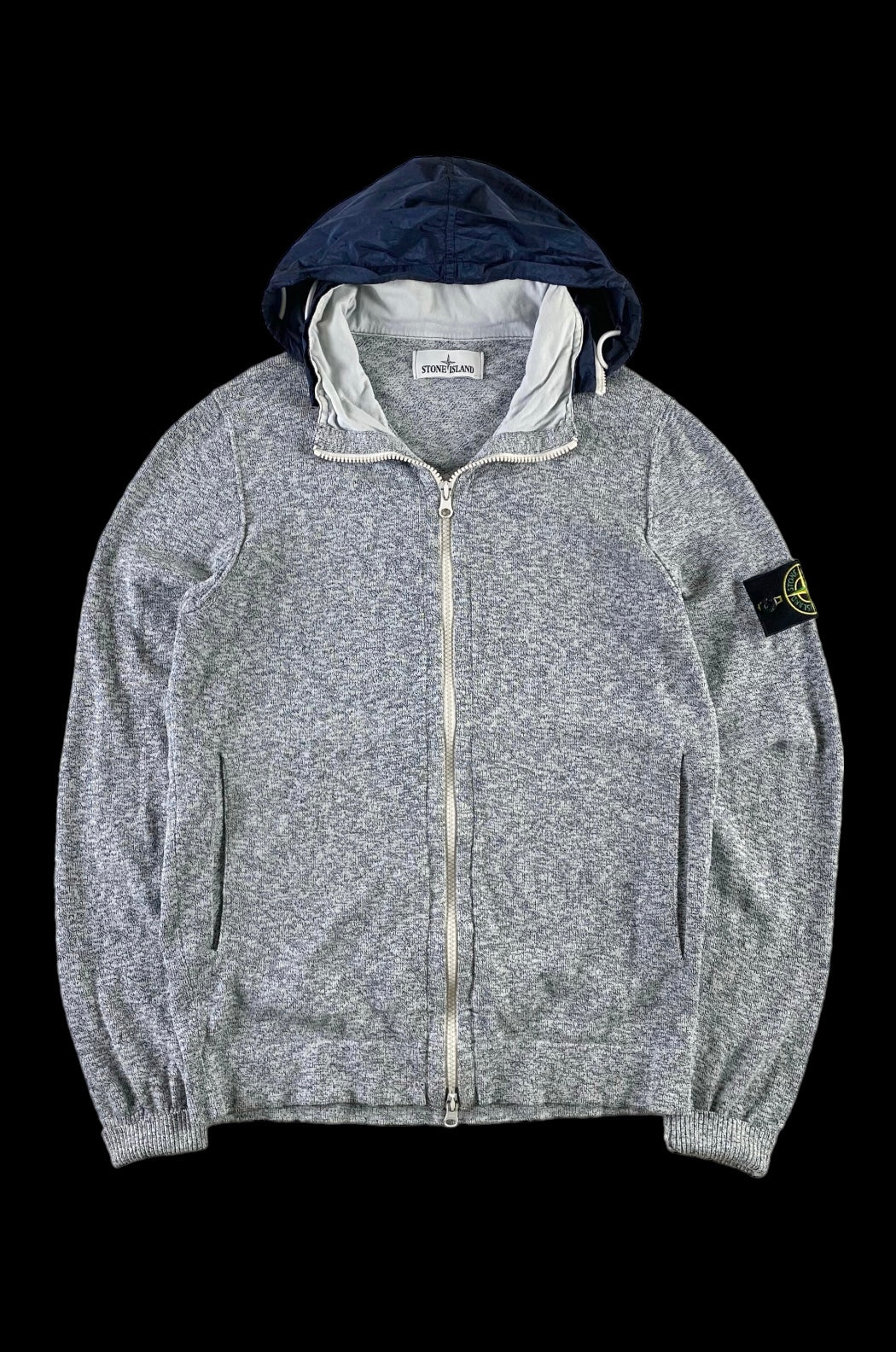 Stone Island 2017 Knitted Zip Up Hooded Sweatshirt [S]