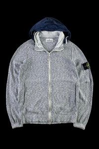 Stone Island 2017 Knitted Zip Up Hooded Sweatshirt [S]