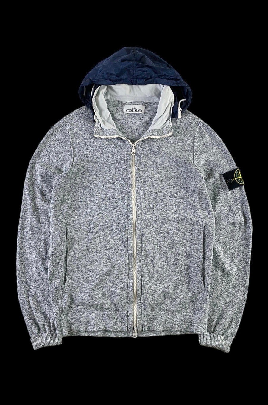 Stone Island 2017 Knitted Zip Up Hooded Sweatshirt [S]