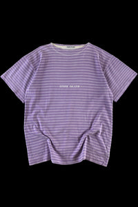 Stone Island 1980's Stencil Logo Striped T-Shirt [L]