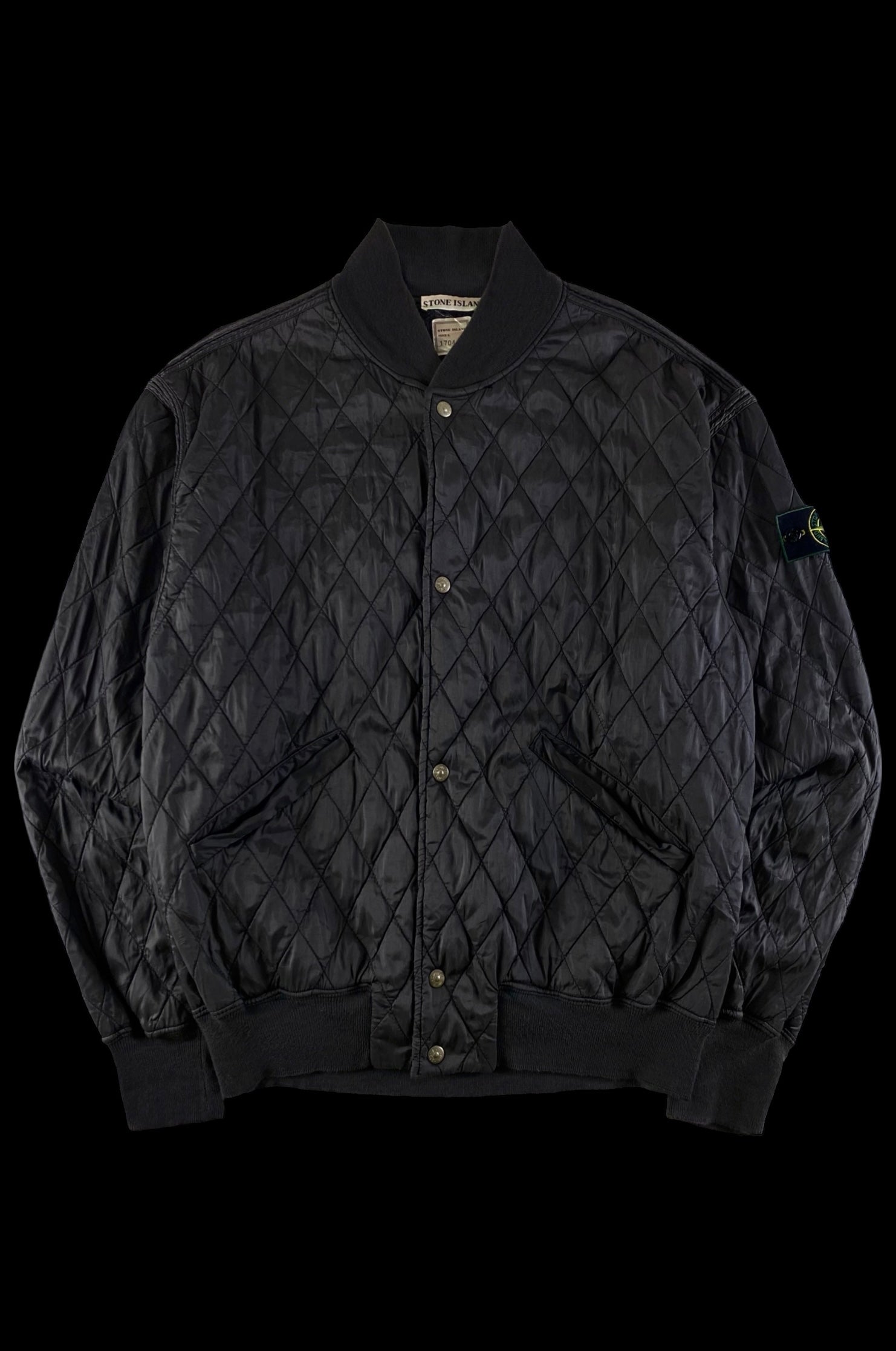 Stone Island 1980's Fleece Lined Quilted Jacket [L]