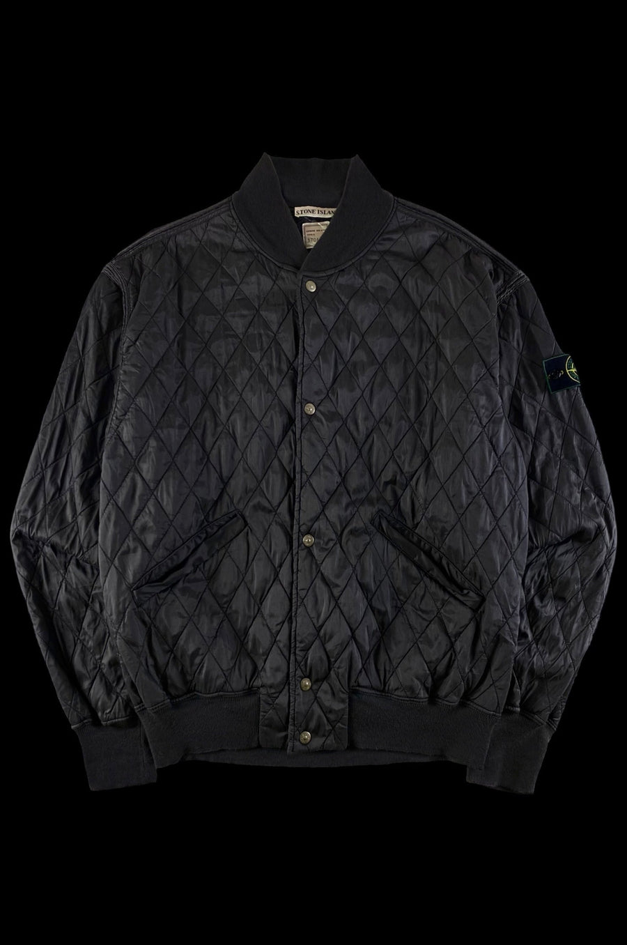 Stone Island 1980's Fleece Lined Quilted Jacket [L]