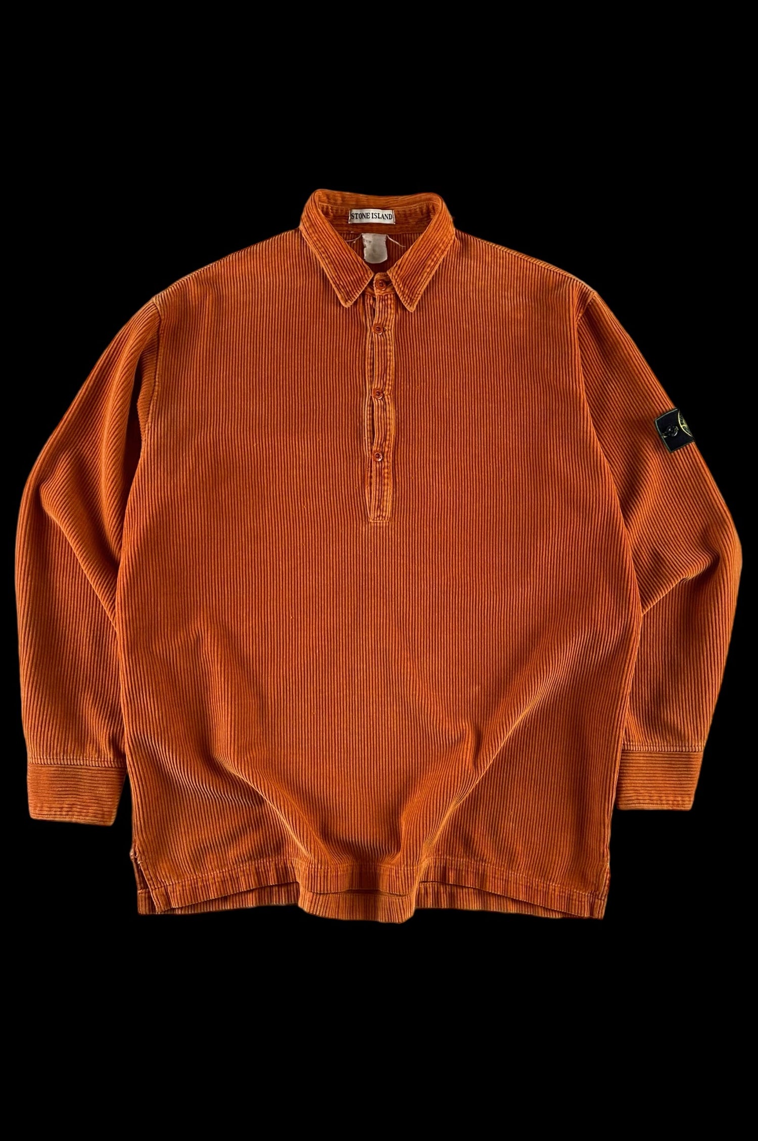 Stone Island 1995 Jumbo Corduroy Button Up Pullover Shirt [XL]