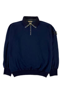 Stone Island 1990's 1/4 Zip Knitted Sweater [XL]