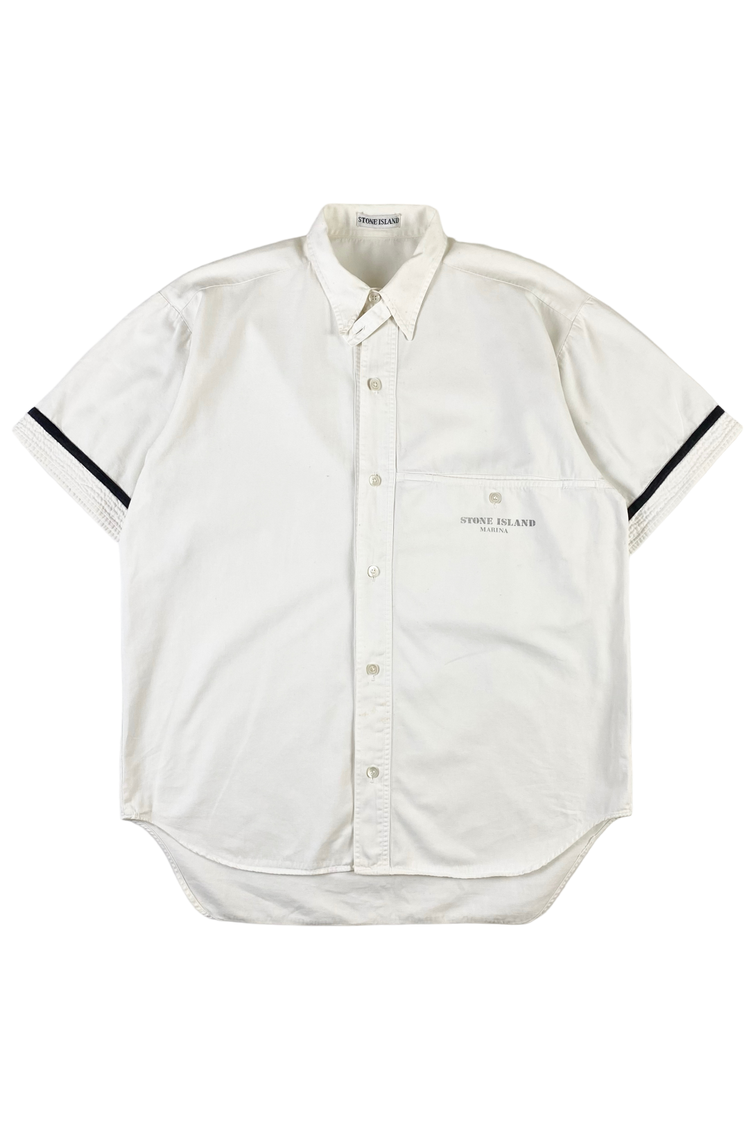 Stone Island 1980's Marina Short Sleeve Casual Shirt [L]