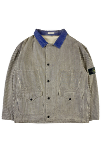 Stone Island 1986 Pigment Dyed Striped Carpenter Jacket [L]