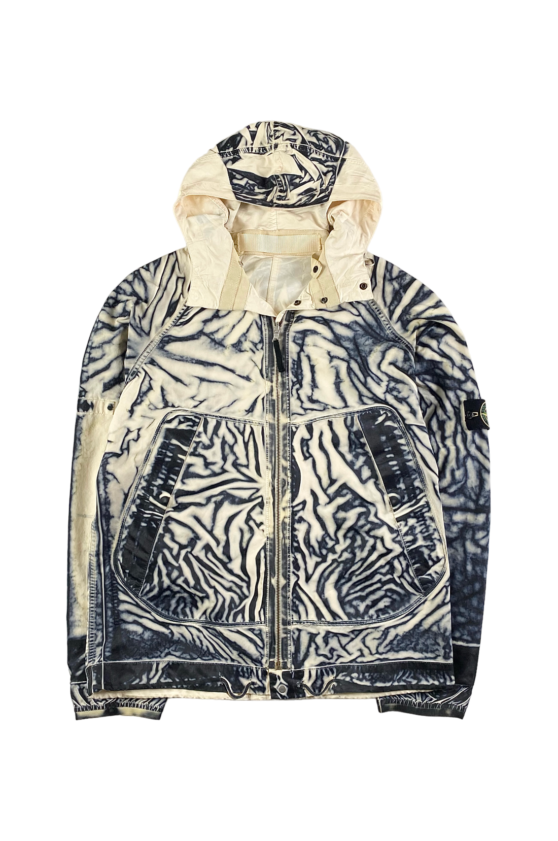 Stone Island 2007 David TC Sublimation Zebra Print Reversible Jacket [XL]