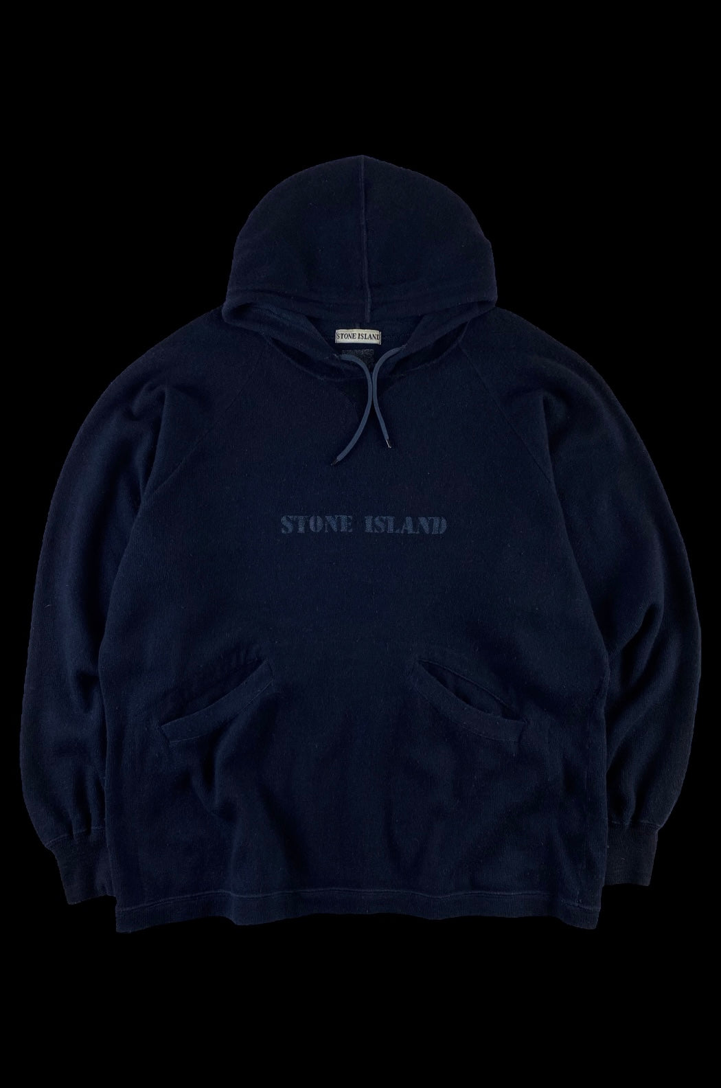 Stone Island 1990's Stencil Logo Pullover Hoodie [L]