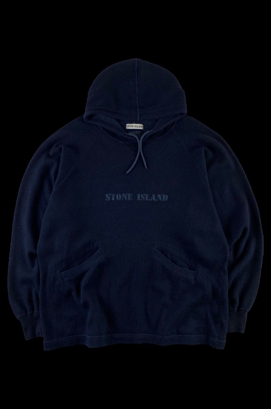 Stone Island 1990's Stencil Logo Pullover Hoodie [L]