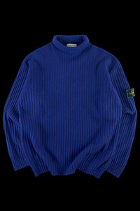 Stone Island 1990's Knitted Roll Neck Sweater [L]