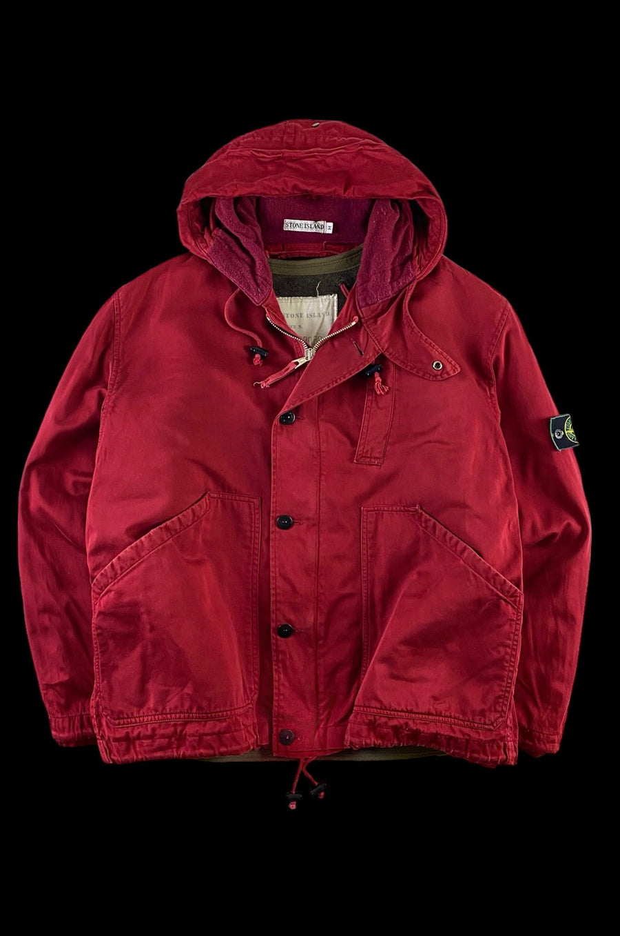 Stone Island 1990's Sniper Mask Raso Gommato Jacket [L]
