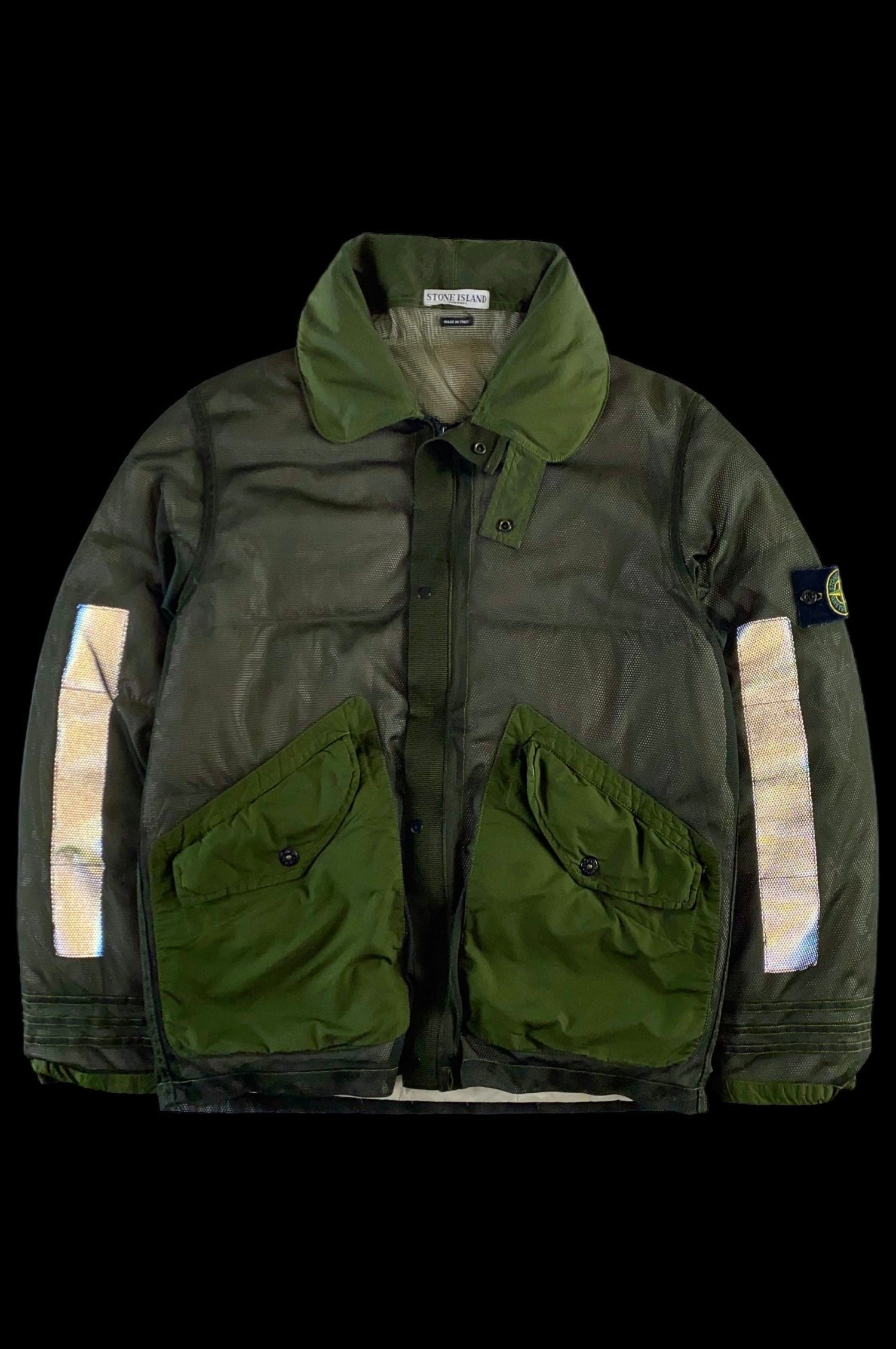 Stone Island 2002 Mesh Reflective Down Jacket [M]