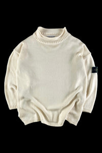 Stone Island 1980's Mock Neck Knitted Sweater [M]