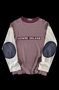 Stone Island 1980's Striped Spellout Long Sleeve [S]