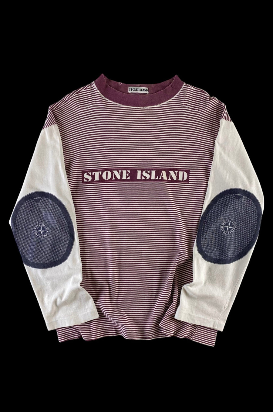 Stone Island 1980's Striped Spellout Long Sleeve [S]