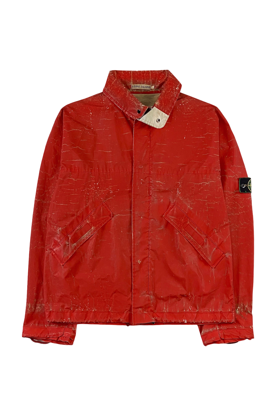 Stone Island 1990's Reflective Marina Spellout Jacket [L]